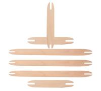 Mikikit 6 Pièces Kit de Bâtons de Tissage Bois pour Écharpes et Tapisseries Accessoires Légers et Portables pour Tricot Fait Main Outils Pratiques pour Projets DIY à Domicile