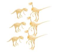 Mikikit 6 pièces Kit de Fouille Archéologique Dinosaures pour Garçon Fille Modèles de Squelette à Assembler Éducatif Créatif DIY avec Ossements Plastiques Réalistes Favorise la Créativité