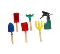 Mikikit 6 pièces Kit Jardinage Garçon Fille Pelle Râteau Truelle Outils Jardinage Colorés pour Garçon et Fille Cadeau Anniversaire et Activités Plein Air Facile à Couleur Aléatoire