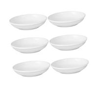 Mikikit 6 pièces Lot de Assiettes Céramique de Rechange pour Chauffe Cire Plat Lisse et pour Brûleur à Huile et Fondants Parfumés Facile à Nettoyer et Réutilisable