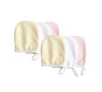 Mikikit 6 pièces Lot de Lingettes Démaquillantes Microfibres Réutilisables Gants Nettoyants Visage Lavables pour Soins Profonds Couleur Aléatoire Couleur Aléatoire