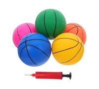 Mikikit 6 Pièces Mini Ballons de Basket PVC Gonflables Jouets Souples et Résistants pour Garçon Fille Balle Rebondissante pour Entraînement Intérieur et Fête Sportive