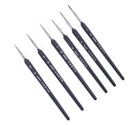 Mikikit 6 pièces Pinceaux À Dessin Poils de Blaireau pour Aquarelle et Huile Accessoires de Peinture pour Artistes et Étudiants pour Détails et Projets Créatifs