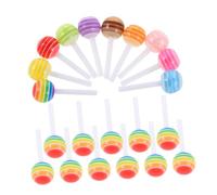 Mikikit 60 Pièces Breloques Résine pour Ongles Petites Formes de Bonbons et Sucettes Accessoires Décoratifs pour Nail Art Variété de Couleurs Lumineuses