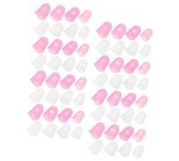 Mikikit 64 Pièces Silicone Finger Covers For Guitar Slip Fingertip Protectors For String Instruments Bass Sewing And Embroidery Beginners