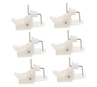 Mikikit 6pcs Clips D'étagère De Réfrigérateur Freiner Shelfer Étagère Prise En Charge Des Boucles De Rack De Remplacement Commercial Boucles Pour Les Pièces De Réfrigérateur Blanc