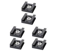 Mikikit 6pièces Adaptateur Cold Shoe Multifonction avec Fixation Rapide pour Équipement Photo Support Résistant Noir
