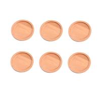 Mikikit 6pièces Assiettes Massif Rondes sous-Verres Empilables Plateau Alimentaire Résistant à Eau pour Pots de Fleurs