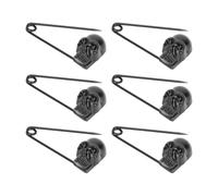Mikikit 6pièces Broche Halloween Tête de Mort Épingle à Broche pour Corsage Décorations pour Halloween Épingle de Poitrine pour Fête des Fantômes