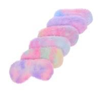 Mikikit 6Pièces Masque de Peluche Lot de Yeux Doux pour Hommes Femmes pour Profond Voyage Détente Lumière pour