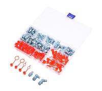 Mikikit 70 Pièces Kit de Raccords de Graisse Acier Zingué de Bouchons et Raccords Mètriques Droits pour Lubrification Industrielle et Automobile