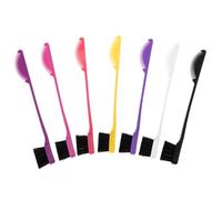 Mikikit 7pièces Brosse à Contour Cheveux Peigne à Cils et Sourcils Set de Brosses pour Coiffure et Teinture Capillaire Couleur Aléatoire
