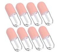 Mikikit 8 pièces Lot de Tubes Vides Transparents pour Gloss et Soin à Lèvres Rechargeables Flacons Cosmétiques Portables Plastique Robuste pour Échantillons de Maquillage