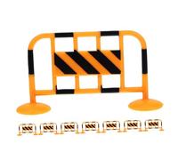 Mikikit 8 pièces Miniature Barrières de Circulation Modèles de Clôtures de Signalisation Routière Accessoires de Jeu et Décor pour Scènes Urbaines et Miniatures