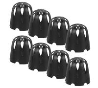 Mikikit 8 Pièces Panier à Fond de Pot en Plastique Noir Réutilisable et Respirant pour Plantes Base de Pot Joints de Drainage de Fleurs et Jardin