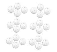 Mikikit 80pièces Boules de Hochet Blanches Plastique pour Bébés Inserts à Monter Soi-même pour Jouets Sonores de Rechange pour Hochets de Peluches