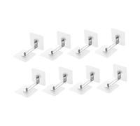 Mikikit 8pièces Kit de Chevilles Adhésives pour Meubles Ancrages Anti-basculement sans Perçage Fixations Murales pour Placards et Étagères