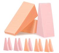 Mikikit 96 pièces Éponges Maquillage Triangulaires pour Fond de Teint Crème Poudre Accessoire Maquillage Peau Sensible Formes Faciles à Découper et Usage Professionnel