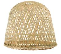 Mikikit Abat-Jour de Plafonnier en Bambou 9.84X9.84X7.48In, Couvre Lampe Suspendue pour Éclairage Intérieur, Adapté à L’Hôtel Salon