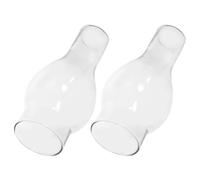 Mikikit Abat-Jour en Verre Résistant la Chaleur 5,2 CM pour Lampe à Pétrole, Lot de 2, Accessoire pour Lampe à Huile Vintage, pour Salon, Véranda et Espaces Extérieurs