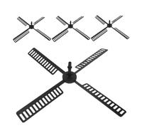 Mikikit Accessoires pour Moulin à Vent Plastique 4 Pièces Grandes Pales D'éolienne De Jardin Extérieures Résistantes Aux Intempéries pour Décoration Patio Terrasse Solaire