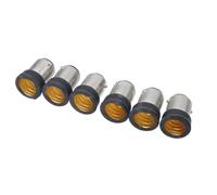 Mikikit Adaptateur de Douille D'ampoule B15 vers E14 en Plastique Noir, Transformateur Polyvalent pour Lampe E14, Pack de 6 Pièces pour Éclairage Intérieur