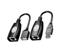 Mikikit Adaptateur USB Ethernet Rallonge Câble Compatible Souris Clavier Imprimante USB Plug and Play Portable pour Bureau Maison École