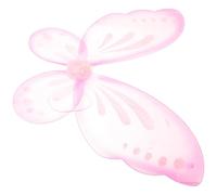 Mikikit Ailes de Fée Garçon et Filles Cosplay en Tissu Léger Rose Ailes Décoratives pour Petite Fille Accessoire Fête Déguisement Costume Jeu de Rôle
