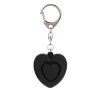 Mikikit Alarme de Sécurité Personnelle Plastique Noir de Cœur avec Lumière LED Son à 125db , pour Femmes et Seniors en d'urgence