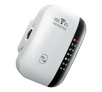 Mikikit Amplificateur de Signal WiFi sans Fil 300mbps pour Grandes Maisons Sécurité Réseau et Boîtier Plastique Blanc Compatible 802.11 B/g/n