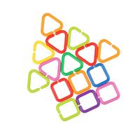 Mikikit Anneaux de Garçon Fille Chaînes Géométriques Colorées pour Poussette Jouets Apprentissage pour Nourrissons Développement de Attention et Créativité