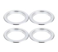 Mikikit Anneaux en Aluminium Argenté Accessoire Pratique et Confortable 4pcs et Anti-Morsure pour Nichoirs à Oiseaux pour Boîte D'élevage de Perroquets