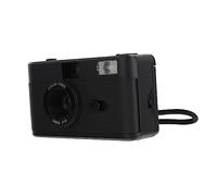 Mikikit Appareil Photo Argentique Réutilisable Vintage Flash Intégré pour Amateurs De Photographie Rétro, Design Simple, Compatible Film 35 Mm Couleur, Noir