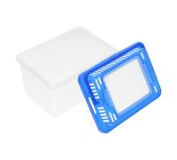 Mikikit Aquarium Tortue Transparent avec Poignée et Couvercle Bac de Transport Plastique pour Reptiles et Poissons Réservoir Multifonctionnel pour Garçon Fille et Animaux de Compagnie