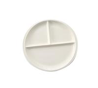 Mikikit Assiette Compartimentée Céramique Porcelaine de Qualité avec Compartiments Assiette Ronde pour Steak et Déjeuner pour Maison Décoration Style Aléatoire