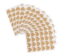 Mikikit Autocollants d'angle pour Album Photo DIY en Papier Kraft, 12 Feuilles de 24 Coins Adhésifs, Protection Solide pour Livres de Photos, Scrapbooking et Journaux Intimes