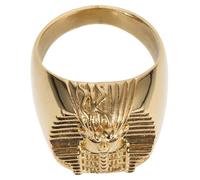 Mikikit Bague Homme Égypte Acier Inoxydable Or Anneau Mode pour Homme Présent Fête Taille US 42 Accessoire Costume Soirée Raffiné