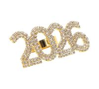 Mikikit Bague Ouverte Ajustable 2026 pour Femme Cristaux Brillants Anneau Réglable en Métal Léger Doré Bijou Fantaisie pour Soirées et Usage Quotidien