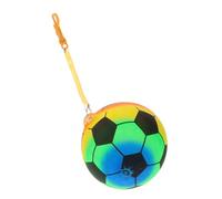 Mikikit Ballon de Football Gonflable avec Corde à Ressort pour Garçon Fille et Portable de Plein Air Coloré pour Tout Petits et Maternelle