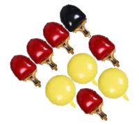 Mikikit Ballons en Aluminium de Tennis de Table 9 Pièces 6 Raquettes Rouge et Noir 3 Balles Jaunes Décorations Sportives pour Fête à Thème de Tennis de Table Anniversaire Événements