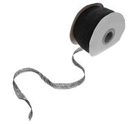 Mikikit Bande D’entoilage Thermocollante Non Tissée Noire 100 M Ligne Centrale pour Couture Précise, Rouleau de Tissu de Doublure Thermocollant pour Vêtements et Projets DIY