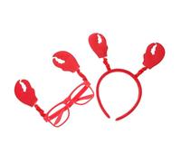 Mikikit Bandeau Adorable Forme de Crabe avec Lunettes Accessoires de Fête pour Garçon Fille et Adultes Clip Créatif Décoration Amusante pour et Événements