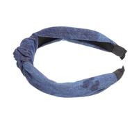 Mikikit Bandeau Noué En Jean Bleu Dégradé Petit Taille, Accessoire Cheveux Femme Léger Confortable Pour Maquillage Et Fêtes