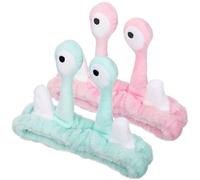 Mikikit Bandeaux de spa 2 pièces en polaire corail forme escargot, confortables pour le lavage du visage au gymnase