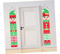 Mikikit Banderole de Noël Extérieure et Intérieure Décoration de Porte et Jardin Ornement Lumineux Couleur Vive Décoloration Ambiance Chaleureuse de Fête