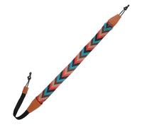 Mikikit Bandoulière Réglable Double J pour Ukulélé 21-26 Pouces Sangle en Nylon et Cuir, Maintien Ferme pour Accessoires Ukulélé Confortables