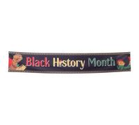 Mikikit Bannière Décorative en Polyester du Mois de L'histoire des Noirs et Signification Éducative Design Élégant Installation Simple pour Fête et Salle de Classe pour