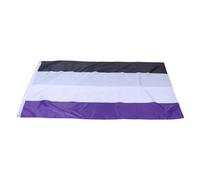 Mikikit Bannière Fierté et Égalité sans Genre 90x150 Cm, Tissu Résistant aux Intempéries, Couleurs Arc-en-ciel Éclatantes, Drapeau Extérieur Asexuel pour Événements et Parades Lgbtqia