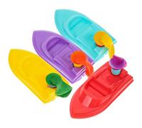 Mikikit Bateau à Ballon Éducatif Plastique Abs 4 Pièces Couleur Aléatoire pour Expériences Scientifiques Garçon et Filles Kit de Construction DIY Apprentissage Ludique