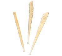 Mikikit Bâtonnet Nettoyant pour Cérumen 3 Pièces Moyen 11 CM en Bambou et Résine Naturelle Outil de Nettoyage des Oreilles Ergonomique Accessoire Soin des Oreilles Domestique